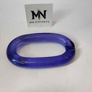 Chaîne murale en résine brillante colorée en gros, bijoux hip-hop pas chers à couleurs contrastées, artisanat en résine acrylique - Product Image 2