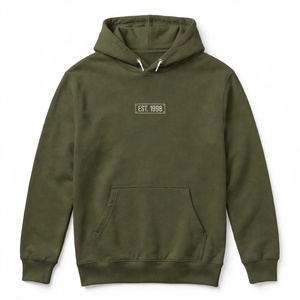 Sweat à capuche pour homme en coton avec poche avant, pull décontracté en polaire, coupe classique, vêtement d'hiver respirant, écologique, anti-plis BD - Product Image 1