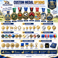 Médaille personnalisée sur mesure avec ruban, médaille de récompense en métal pour course de marathon