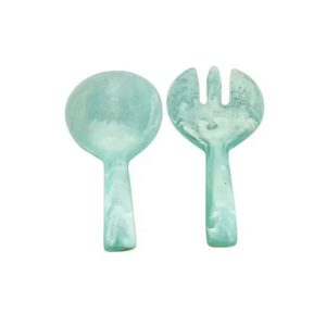 Resin Art Indian Made Cream <b>Pink</b> Color Shaded Resin Salad Server Handcrafted Serving Spoons Best Quality Products Cutlery <b>Set</b> - Product Image 1