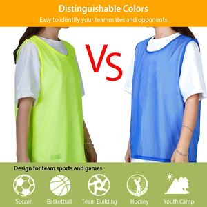Lot de 5 Maillots d'Entraînement en Mesh Grande Taille pour Adultes – Gilets de Football, Basketball, et Sports de Plein Air - Product Image 6