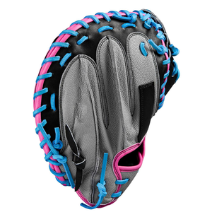 Guante de Béisbol de Cuero, Dedos Completos, Diseño H-Web, para Zurdos, Aislado, Impermeable, Gris, Negro, Rosa, Azul, Costuras Transpirables, para Todas las Estaciones - Product Image 2