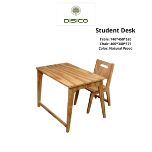 Ensemble bureau et chaise d'enfant en bois, bureau moderne pour enfants, ensemble table d'étude pour enfants, bureau DISICO pour enfants - Product Image 6