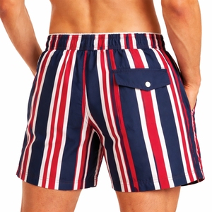 Shorts de bain uniques pour hommes, style décontracté, taille élastique, séchage rapide, tissu doux, pour la plage et la natation - Product Image 3