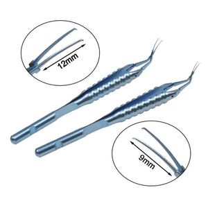 คีมไทเทเนียมสำหรับการผ่าตัด Capsulorhexis ขนาด 12 มม. 9 มม. เครื่องมือผ่าตัดตาชนิดใช้มือ ได้รับการรับรองมาตรฐาน CE ระดับ Class I - Product Image 1