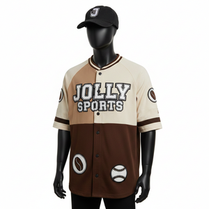 Camiseta de béisbol para hombre, estilo panel, con tejido de poliéster que absorbe la humedad, logotipo personalizado, 100% algodón, corte holgado, estampada. - Product Image 1