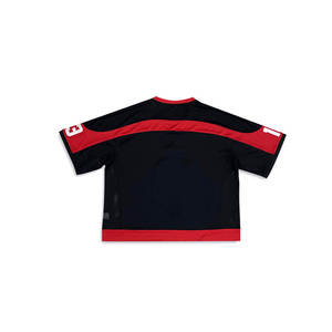 Camiseta de fútbol personalizada 2026 de corte holgado estilo urbano, camiseta de fútbol de malla – Camiseta holgada con cuello en V totalmente estampada - Product Image 2