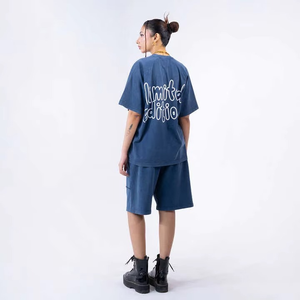 Ensemble T-shirt uni à manches courtes et short personnalisé pour homme, ensemble d'été unisexe, survêtement personnalisé pour femme, ensemble de survêtement en coton 2 pièces - Product Image 6