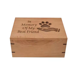 Urnes funéraires pour animaux de compagnie en bois de rose, fabriquées et sculptées à la main aux États-Unis, avec des pattes gravées, 50 pouces cubes, par Falah International - Product Image 6