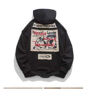 เสื้อฮู้ดดี้ผู้ชายดีไซน์มืออาชีพพร้อมโลโก้แบรนด์ของคุณ ผ้าคอตตอนผสมคุณภาพดี สไตล์สตรีทแฟชั่นสุดเท่ - Product Image 6