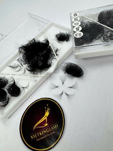 Vietkinglash Haute Qualité 10D 13mm Noir Mat Éventails de Volume Préfabriqués Faits à la Main 0.03 0.05 Fournitures d'Extensions de Cils Vente en Gros en Vrac - Product Image 4