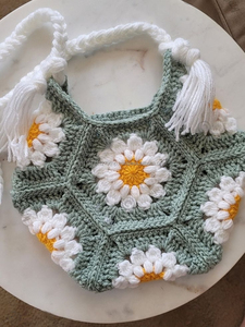 Crochet Summer Beach Straw Bags Bohemian Tote Handmade New Designer Women Shoulder Bag Sea Grass <b>Square</b> Bag - Product Image 3