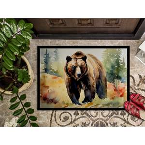 Grizzly Bear Doormat Non-Slip Washable Low Pile Indoor/<b>Outdoor</b> Entryway <b>Rug</b> 24H X 36W Front Door Mat - Product Image 3