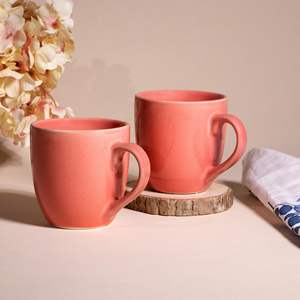 Juegos de Café de Cerámica de Color Sólido, Modernos y de Lujo, 200 ml, Ecológicos, Duraderos, Portátiles, Color Rosa Brillante, para Oficina y Hogar, Regalo Ideal - Product Image 1