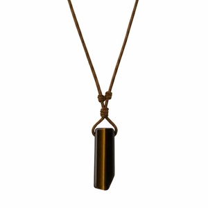 Tigers Eye Natural Crystal Pendant with Adjustable Rope Chain for Men and Boys - Product Image 3
