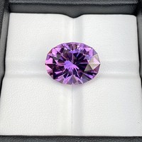 Piedra Preciosa Suelta de Amatista Púrpura Ovalada, Corte de Precisión, Calidad Superior, Certificada por Terceros, Calidad Fina