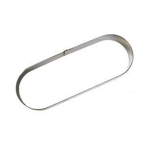 Oval Stainless Steel Handmade Oven Safe <b>Freezer</b> Safe Dishwasher Safe Mirror Polished Eclair Mold Ring 13.3cm X 4.8cm 2cm Height - Product Image 3