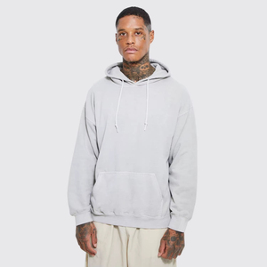 New Washed Hoodie Custom Embroidered Plain Hoodie Plus Size Men's Washed Hoodies - Product Image 1