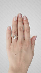 Marquise Cut Diamond Engagement <b>Ring</b> Rose Gold Plated Prong Setting Women's Classic Fine Jewelry - Product Image 3