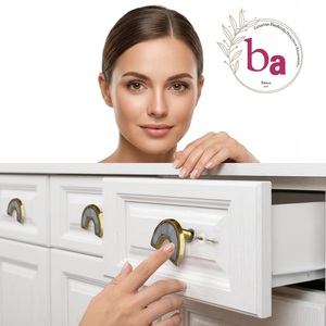 Pomo de latón con diseño de media luna y nácar para muebles industriales, accesorios decorativos para cajones, armarios, cómodas y mesas de comedor - Product Image 3