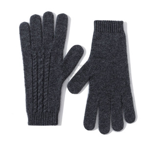Mitaines d'hiver décontractées 100 % laine doublées polaire, compatibles écran tactile, détection par aiguille, longueur poignet, unisexe, style sergé, multifonctionnelles pour l'extérieur - Product Image 2