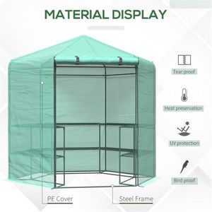 Serra Moderna Compatta per Casa e Giardino in Polietilene/PVC/Acciaio Zincato/Plastica, Facile da Montare - Product Image 5
