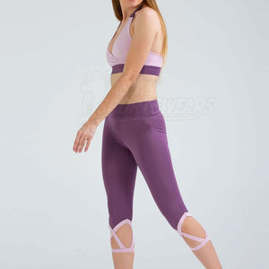 Conjunto de Yoga para Mujer Hecho a Medida, Material Ecológico Transpirable, Cintura Elástica, Dos Piezas, para Yoga, Ejercicio y Viajes - Product Image 3