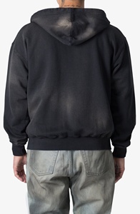 Customized High Quality <b>Men</b> Washed <b>Zip</b> <b>Up</b> Hoodie Cotton <b>Fleece</b> Oversized <b>Zip</b> <b>Up</b> Hoodie - Product Image 2