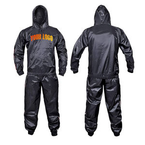 Combinaison de sauna personnalisée avec accents de sécurité réfléchissants pour la course nocturne et le fitness en extérieur – Vente en gros directe usine - Product Image 2