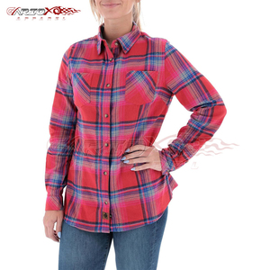Chemise en flanelle épaisse pour femme, style motard, manches longues, poignets boutonnés, style outdoor, vente en gros - Product Image 5