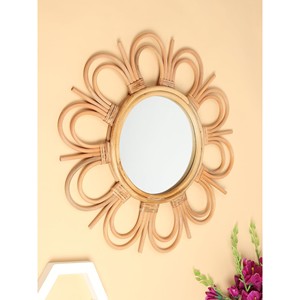 Espejo Decorativo Tallado a Mano en Bambú |   Artesanía Asiática en Pergaminos al por Mayor - Product Image 5