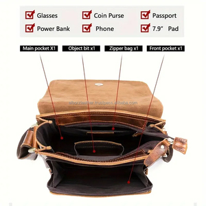 Genuine Leather Crossbody <b>Bag</b> Vintage Custom Logo Handcrafted Sleek Unisex National Winter Messenger <b>Sling</b> <b>Bag</b> Travel Portable - Product Image 3