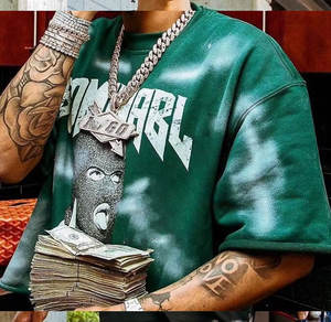 Camiseta Unisex de Estilo Urbano, Alta Calidad, 100% Algodón, Gruesa, Impresión Personalizada, Corte Holgado, Secado Rápido, Transpirable - Product Image 3