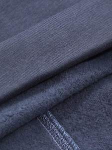 Contrast Stitch Women's Oversized Crewneck Sweatshirt Cotton Fleece Drop Shoulder Blue High Street Hoodies ODM Private <b>Label</b> - Product Image 4