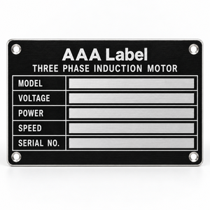 Chemical Etched Metal Nameplate Custom <b>Equipment</b> Data Plate for Industrial Machinery OEM Supplier - Product Image 2