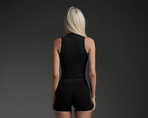 Top Deportivo de Yoga para Mujer, 70% Nailon, 30% Elastano, Sin Mangas, Cuello Alto, Cierre de Cremallera, con Bolsillos, OEM - Product Image 5