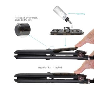 Lisseur de <span class=keywords><strong>cheveux</strong></span> professionnel Nano, lisseur de <span class=keywords><strong>cheveux</strong></span> lisses et bouclés, lisseur automatique à vapeur pour salon de coiffure à domicile - Product Image 5