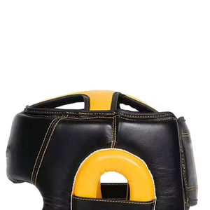 Protège-tête de boxe unisexe avec double fermeture à boucle, imperméable, durable, confortable, protection Taekwondo, en cuir, service OEM - Product Image 5