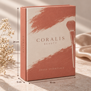 Caja de Empaque Magnética Estilo Libro Personalizada CORALIS Brush Essentials - Product Image 5