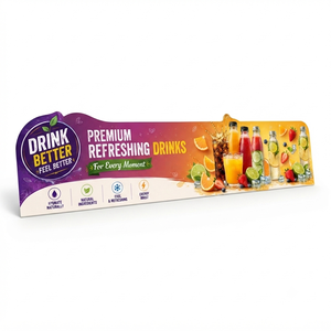 Étiquette publicitaire en PVC pour étagère de supermarché, panneau publicitaire pour bord d'étagère, carte promotionnelle pour la vente au détail - Product Image 1