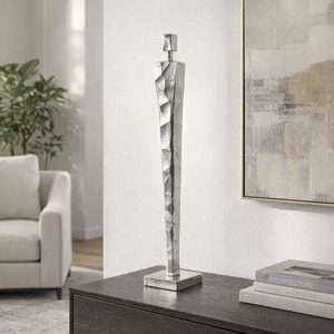 Sculpture géométrique moderne en métal, décoration artistique faite à la main pour table de salon, design abstrait, emballage individuel - Product Image 5