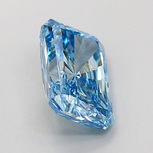 Diamante CVD de corte radiante, azul intenso, claridad SI2, pulido excelente, disponible como piedra preciosa cultivada en laboratorio para diseños de joyería personalizados. - Product Image 4