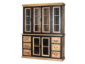 Armoire de rangement moderne de grande taille en métal et bois pour chambre à coucher, et étagère murale en bois et métal - Product Image 4