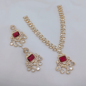 Ensemble collier et boucles d'oreilles pour femme JeweleMarket, plaqué or, pierres en cristal, perles ethniques, pour mariage, fiançailles, anniversaire, fête, cadeau - Product Image 2