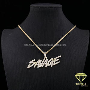 Colgante con Nombre Personalizado de Diamante Cultivado en Laboratorio, Diseño Cursivo Brillante, Joyería de Moda Hip Hop, Regalo para Hombres y Mujeres, Venta al Por Mayor - Product Image 5