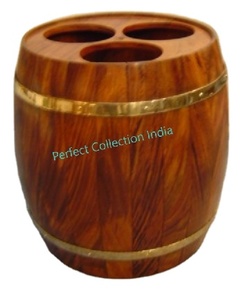 Caja de almacenamiento de madera de estilo rústico con mango liso para decoración del hogar, soporte para botella de vino de diseño rural, soporte para caja de botella de remolacha - Product Image 3