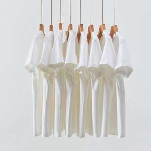 T-shirt décontracté pour homme, coupe ajustée, 100 % coton, délavé à l'acide, doux, manches courtes, été, avec logo personnalisé imprimé, vente en gros OEM - Product Image 5