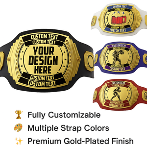 Ceintures de championnat personnalisées en alliage de zinc pour MMA, boxe, lutte, kickboxing, arts martiaux, poids lourd, avec logo personnalisé en cuir PU de qualité supérieure - Product Image 1