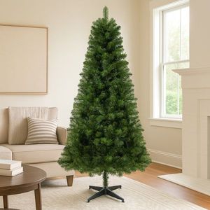 Árbol de Navidad Verde sin Luces de 1.8 m con 582 Puntas de PVC y Soporte de Plástico de 4 Patas, Ramas Completas de PVC - Product Image 3