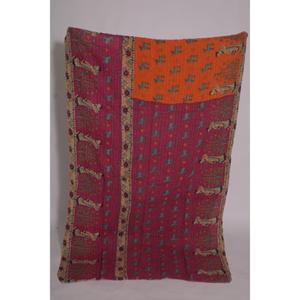 Colcha Kantha Gudri de Algodón Estilo Boho Vintage, Hecha a Mano, Reversible, Estampada, para Sofá y Cama - Product Image 4